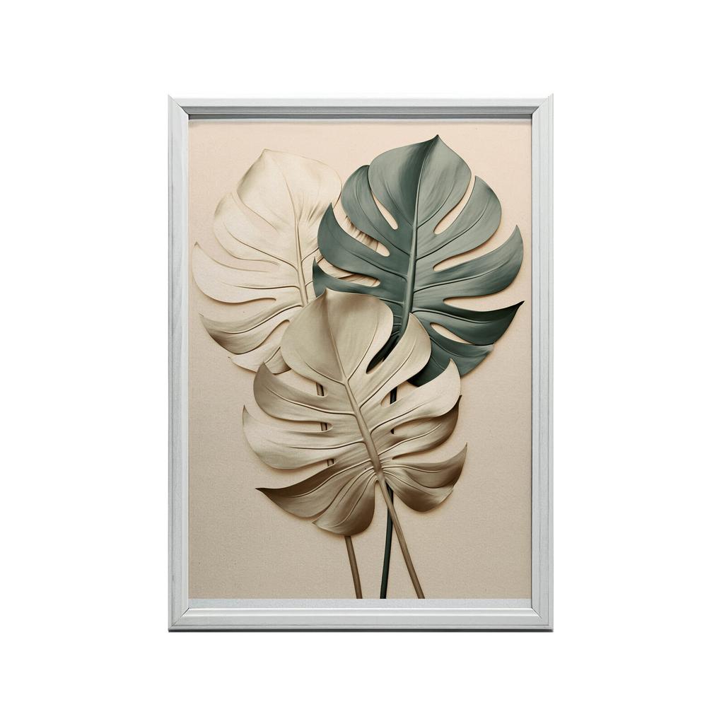 Złota Monstera Złota Monstera, 70X100 Cm, Bez Ramy, Papier Matowy 230 Gsm