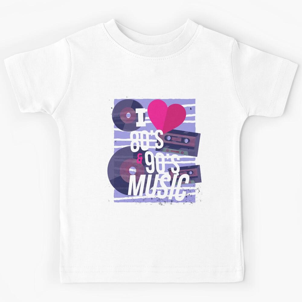 Retro 90s And 80s Music Love Kids T-Shirt