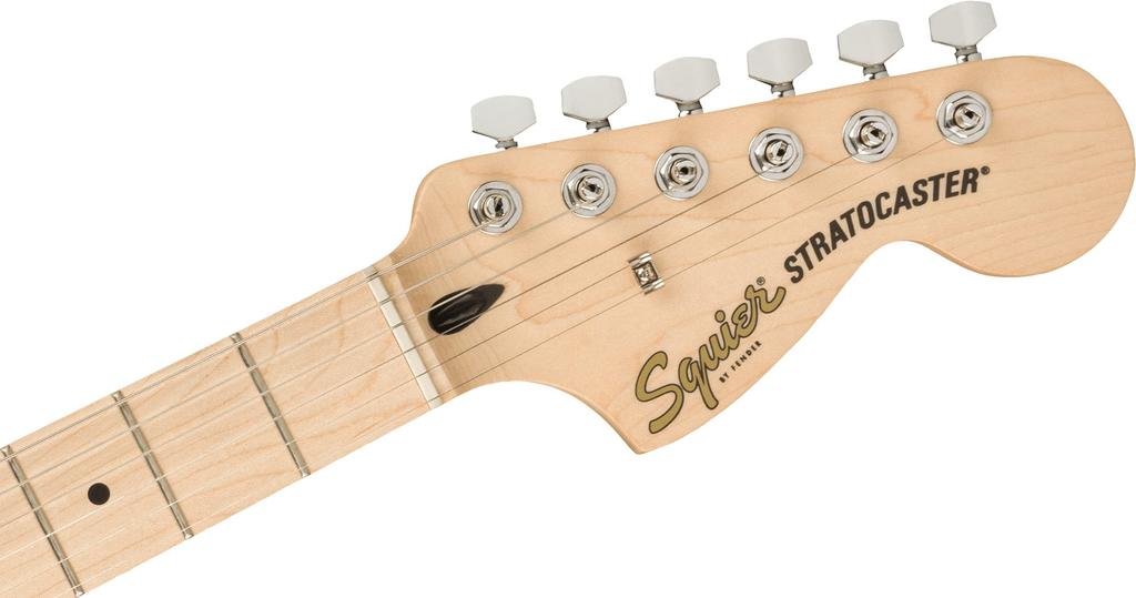 Squier by Fender Электрогитара Affinity Клен Белый Черный Мягкий чехол в комплекте Серия™ Stratocaster®, Накладка на гриф, Пикгард,