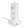 Household LED Desk Lamp Plug Board Multi Functional Vertical Tower Shaped Socket USB Charging Office Multi Hole Socket