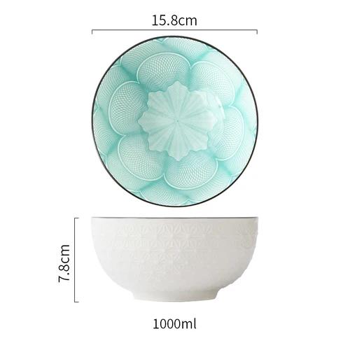 1 шт. японская посуда керамическая миска одинарная студенческая общежитие миски фруктовый салат суп рис популярная в сети миска для лапши ноль отходов