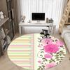 1pc Floral Pastel Chair Carpet for Office, Perfect for Office, Holiday Party Decoration Choice yy260314085