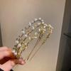 Wash Face Hair Band Girl Thin Hair Hoop Leaf Headband Korean Style Headwear Rhinestone Hair Band