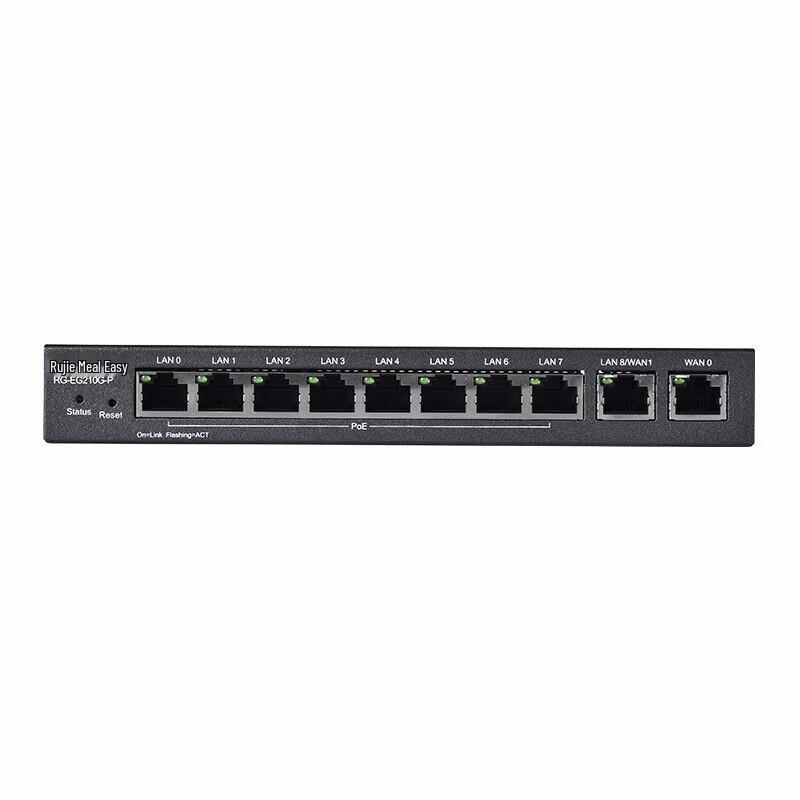 Ruijie RG-EG210G-P V2 8-Port Gigabit PoE Gateway & Enterprise Router (CN version)
