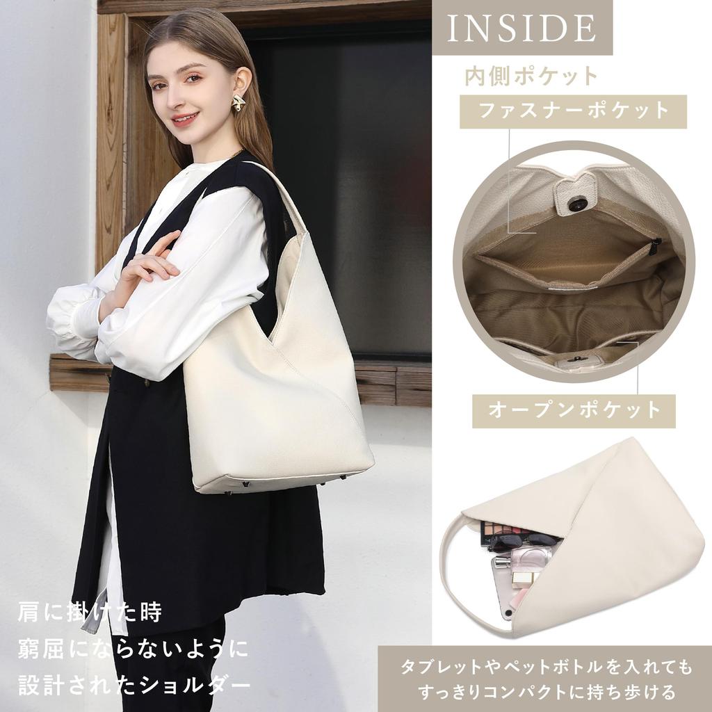 Guccio Leather Tote Leather Cowhide Elegant Square For Both Work and Casual Italy Bag, V-Line, Leather, One-Shoulder Bag, Design, Use, Women's