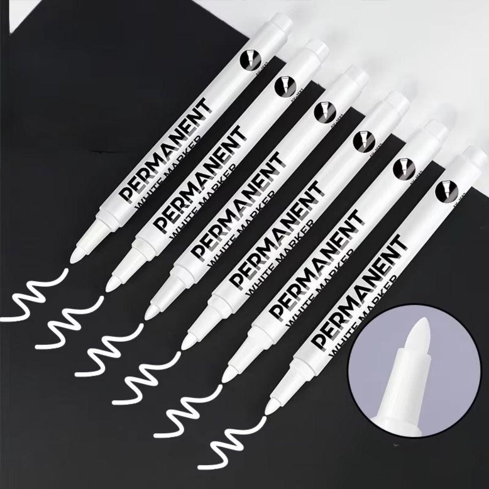 3/6Pcs Oil-Based Paint Marker Waterproof Highlight Marker Art Writing Paint Pens DIY Painting