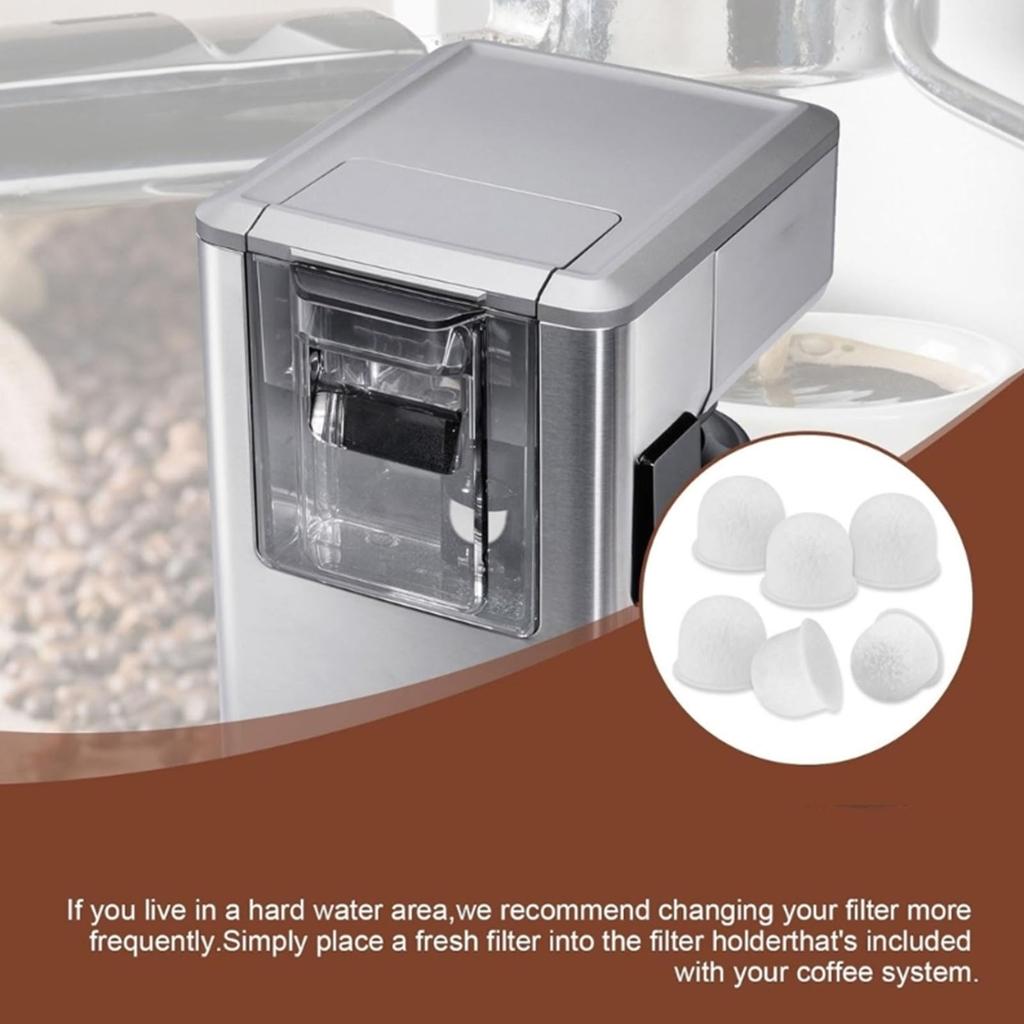Упаковка из 6 практичных картриджей для фильтрации воды, фильтр для кофемашины, подходит для кофемашин WGCM100S WGCM110S WGCM120S