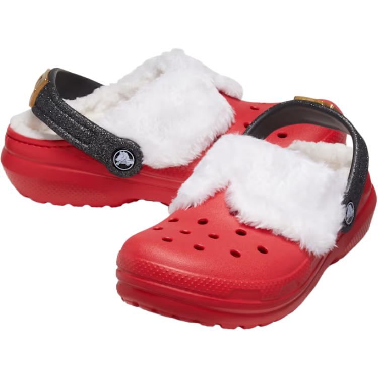 Crocs Классические на подкладке Мягкие Удобные Прочные Теплые Низкие Повседневные Кроссовки для детей Красный 210931-6WE