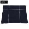 19 Andrea's 47 [Excellent Condition] 7708 SEAN Windowpane Cashmere Scarf 35X180 NAVYUsed