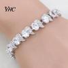 Girls Bracelet Women Leaf Charm Elegant Classic Adjustable Female Blue Rhinestone Embedded Ladies Fashion Jewelry