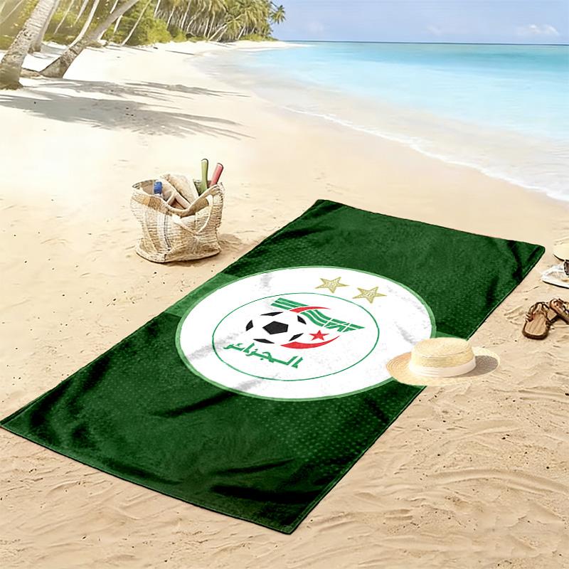 Fédération Algérienne de Football Print Beach Towel, Large Soft Quick Dry Towel for Beach Camping Swimming