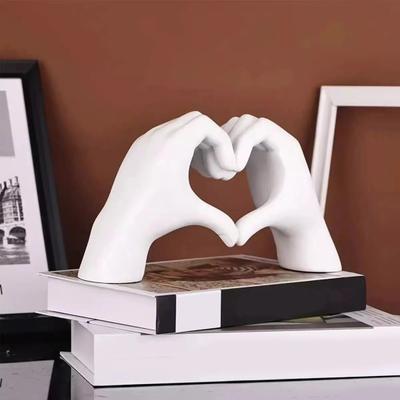 Напечатанная на 3D-принтере фигурка жеста любви, статуэтка в форме сердца, скульптура, украшение для дома, офиса, свадебной вечеринки