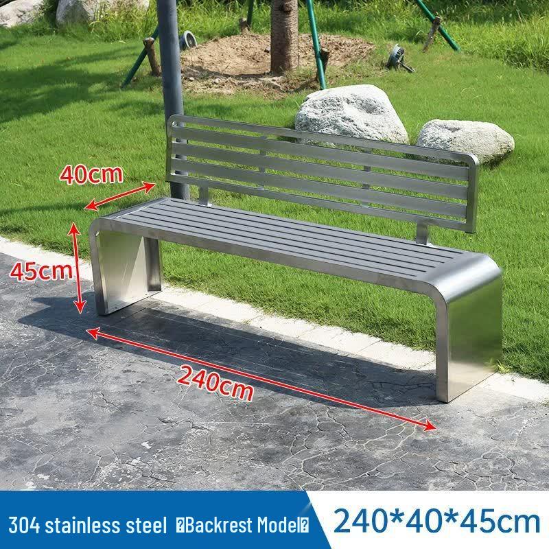 Stainless Steel Outdoor Park Bench