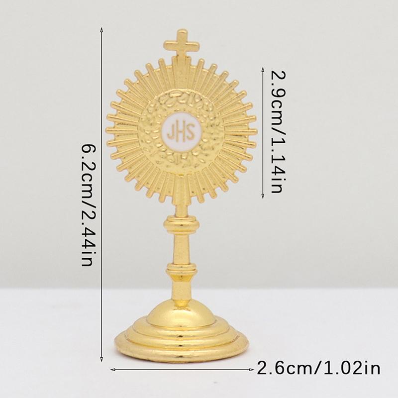 Католическая христианская статуэтка для причастия, золото, Иисус, Спаситель, украшение для домашнего офиса, крест, статуэтка, религиозный подарок