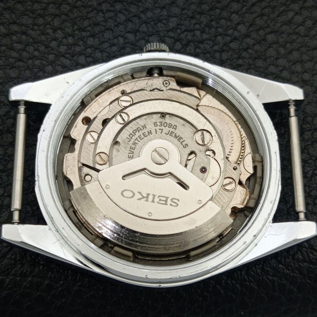ОТРЕМОНТИРОВАННЫЕ ВИНТАЖНЫЕ МУЖСКИЕ ЧАСЫ SEIKO 5 AUTOMATIC 6309A ЯПОНИЯ БЕЛЫЕ a442832-1
