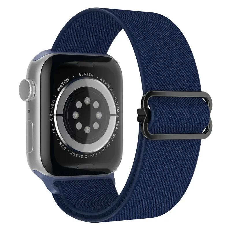 Эластичный нейлоновый ремешок для Apple Watch ultra 2 49 мм Series 9/8/7 41 мм 45 мм 38/42-40 мм/44 мм Богемский браслет ремешок для iWatch 6 5 4 3 Se