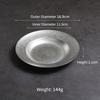 Frosted Dish Vintage Tableware Stainless Steel Dessert Plate Set Metal Dinner Plate  Home Kitchen