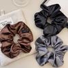 Elegant Satin Large Intestine Hair Band, Solid Color, Laid-back Hair Tie, High-end Style, Simple and Versatile Hair Accessory