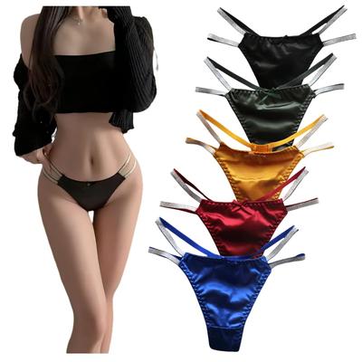 HINICE Сексуальные регулируемые бретели для нижнего белья, не женские трусики Т-образной формы, атлас, гладкие, двойная нить, лента, талия, низкая посадка (5 цветов, регулируемый)