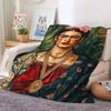 Мультяшная F-Фрида ART K-Кало Плед Теплый И Мягкий Подходит Для Спальни Гостиной Дивана Кровати Офиса Путешествий Кемпинга
