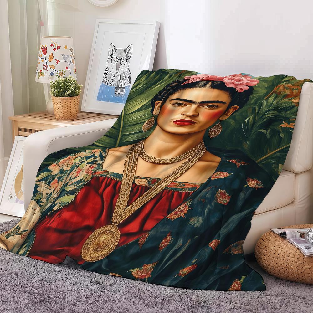 Мультяшная F-Фрида ART K-Кало Плед Теплый И Мягкий Подходит Для Спальни Гостиной Дивана Кровати Офиса Путешествий Кемпинга