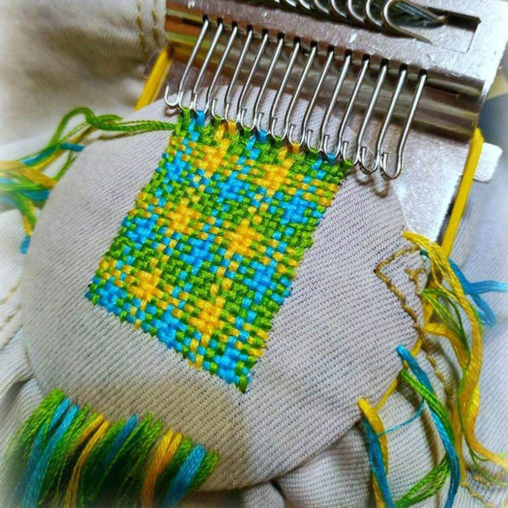 Metal DIY Textile Tools Small Loom Darning Machine Loom Speedweve Type Weave Tool Fun Mending Loom
