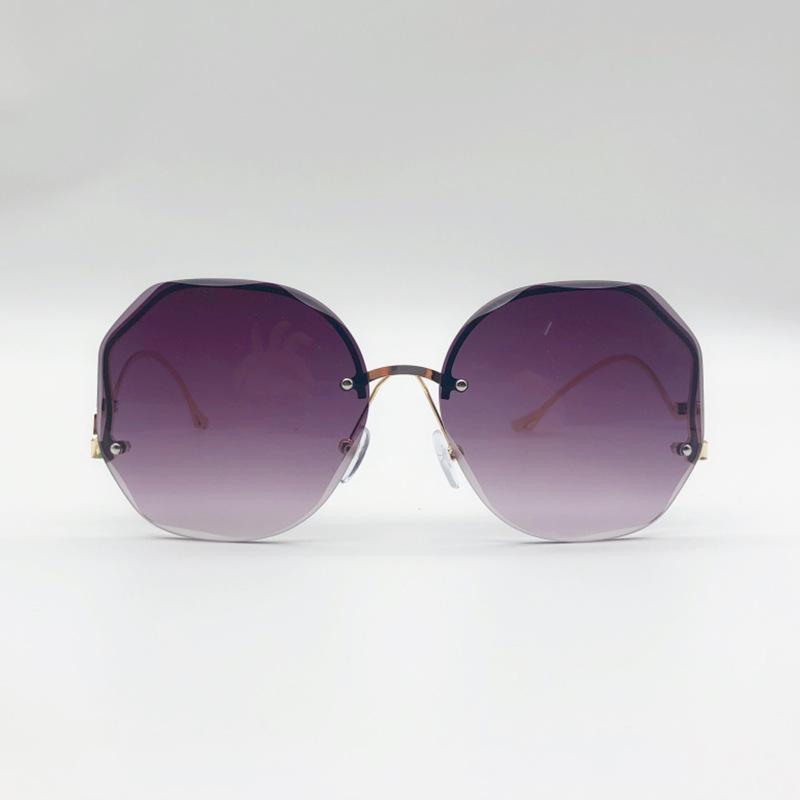 Солнцезащитные очки без оправы с отделкой, женские модные высококачественные солнцезащитные очки с защитой от ультрафиолета