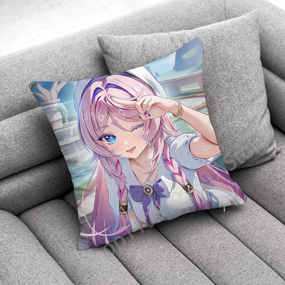 Чехол на подушку Genshin Impact Citlali Mualani для 45x45см 40x40см 55x55см 50x50см 30x30см Квадратный чехол на подушку для автомобиля