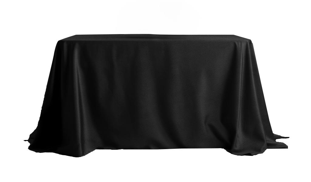 Matt Velvet Black Tablecloth For Table 230X230Cm