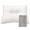 EIYU Pillow, 43x63cm, Low, Washable, NANO Platinum, Ivory, with Gray Pillowcase, Shipped Uncompressed