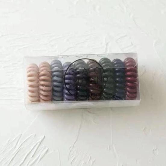 9 шт. ярких цветов, против падения, тугая резинка для волос, резиновая телефонная спираль, эластичные резинки для волос, аксессуары для волос