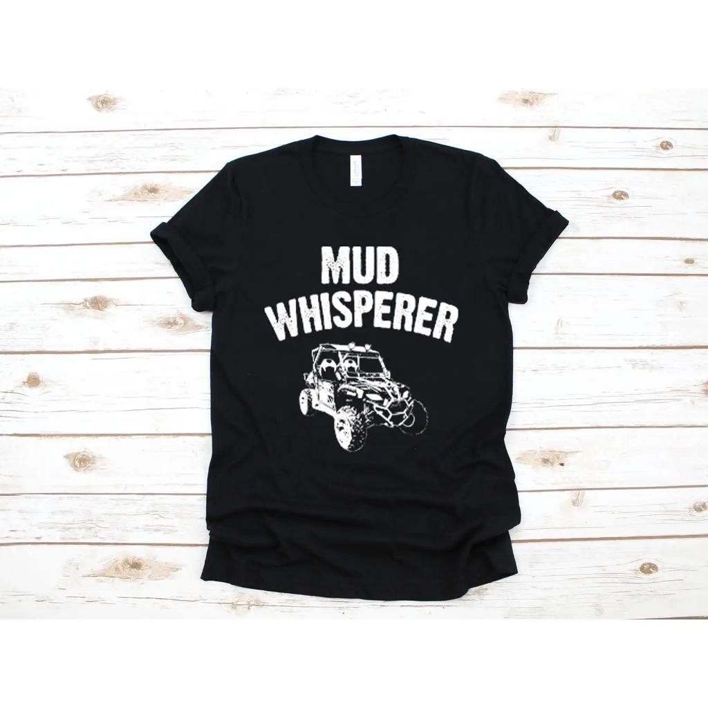 Mud Whisperer UTV ATV T Shirt Funny Off Road Wheeler Quad for Riding Enthusiasts vintage Washed Versatile homme Slightly