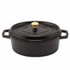 Staub Pico Cocotte Oval, 27cm, Black (1102725) - A Stylish Enamel Pot with Handles. Perfect for Cooking with Other Items.