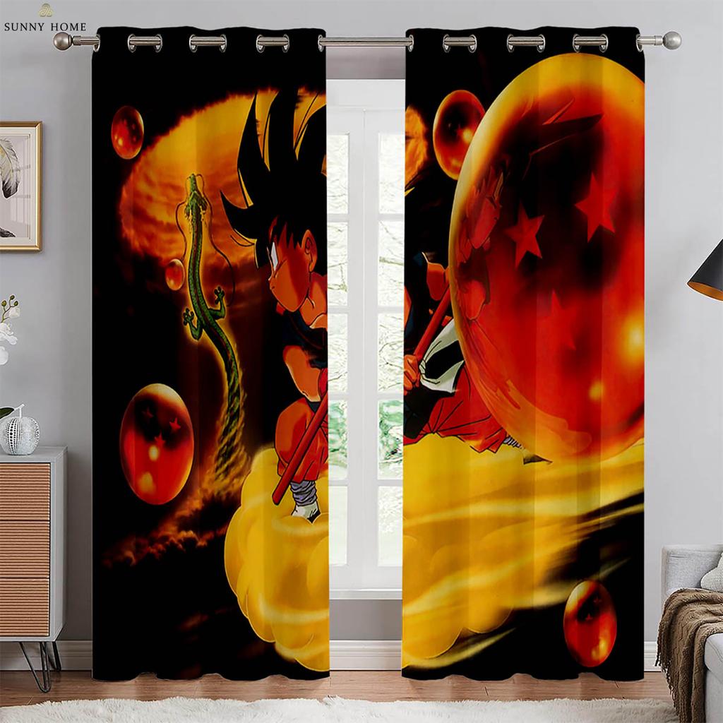 Японские аниме-принтованные шторы из 2 частей, подходящие для спальни, гостиной, кухни, декоративные шторы Four Seasons