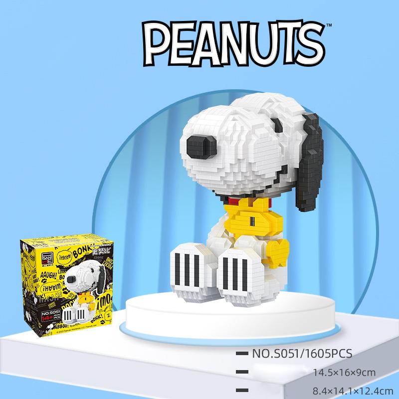 Cartoon Dog Building Blocks Action Figure Micro Diamond Bricks Diy Assemble Toys For Kids Toys Home Decoration