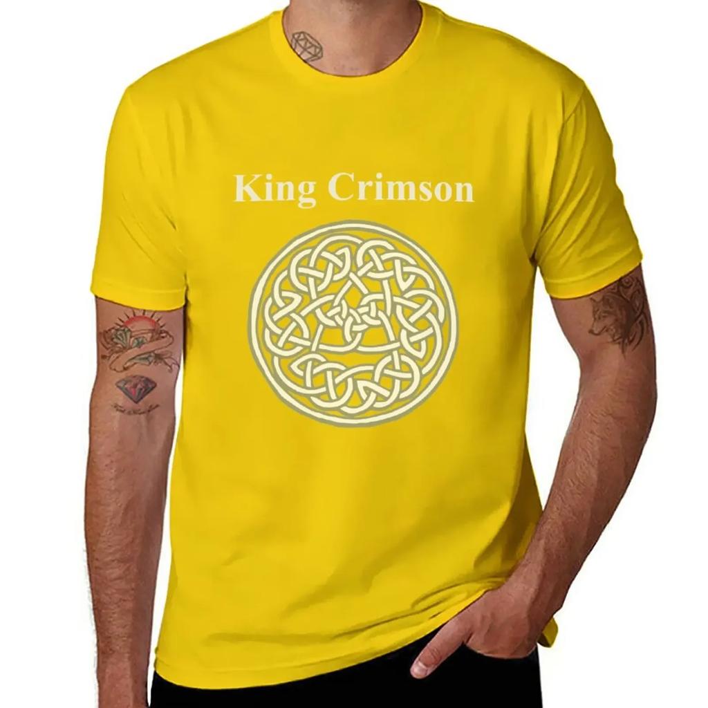 1982 King Crimson Vintage Discipline Album Promo T-Shirt quick-drying Short sleeve tee mens plain t shirts
