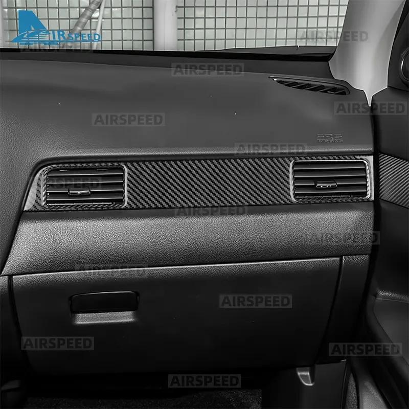 Реальная мягкая наклейка-молдинг из углеродного волокна LHD Rhd для Mitsubishi Outlander 2013- Рамка воздуховода со стороны водителя/пассажира