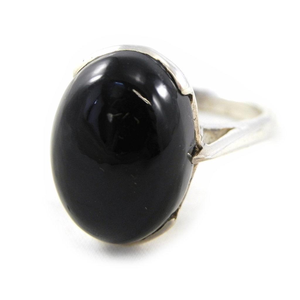 Silver Onyx 'Charms' Ring