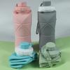 Collapsible Silicone Sports Water Bottle - Heat Resistant Portable Cup