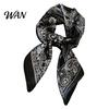 Professional Silky Neck Scarf Paisley Printing Smooth Texture Wrinkle-Resistant Windproof Collar Tie Imitation Silk Commuting Business Layering