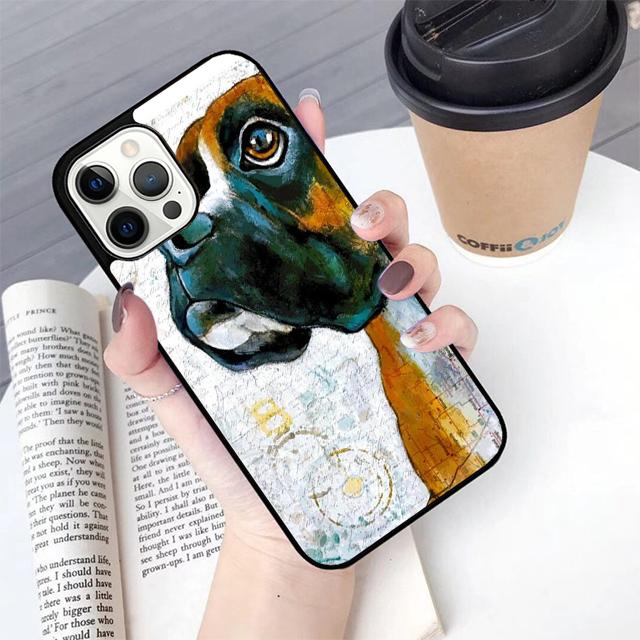Осенний Милый Щенячий Чехол для Телефона с Боксером для iPhone 17 Air 16 16e 15 12 11 13 14 Pro Max Apple Plus Coque