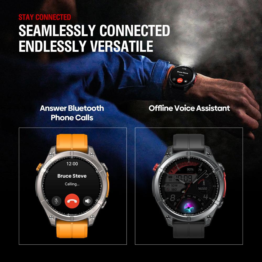 Умные часы Stratos 4 GPS с 1,43-дюймовым AMOLED-дисплеем, встроенным компасом, барометрическим альтиметром, фонариком, функцией голосового вызова