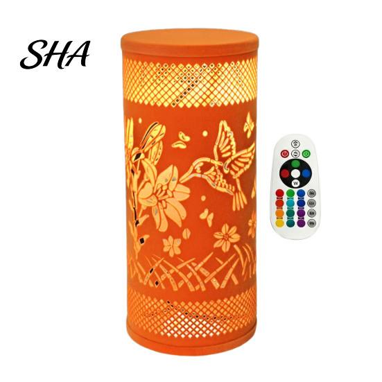 Decorative Table Lamp USB Butterfly Projector Lamp, RGB 16 Colors with Remote Control Control, Hollow-out LED Night Light for Bedroom Living Room
