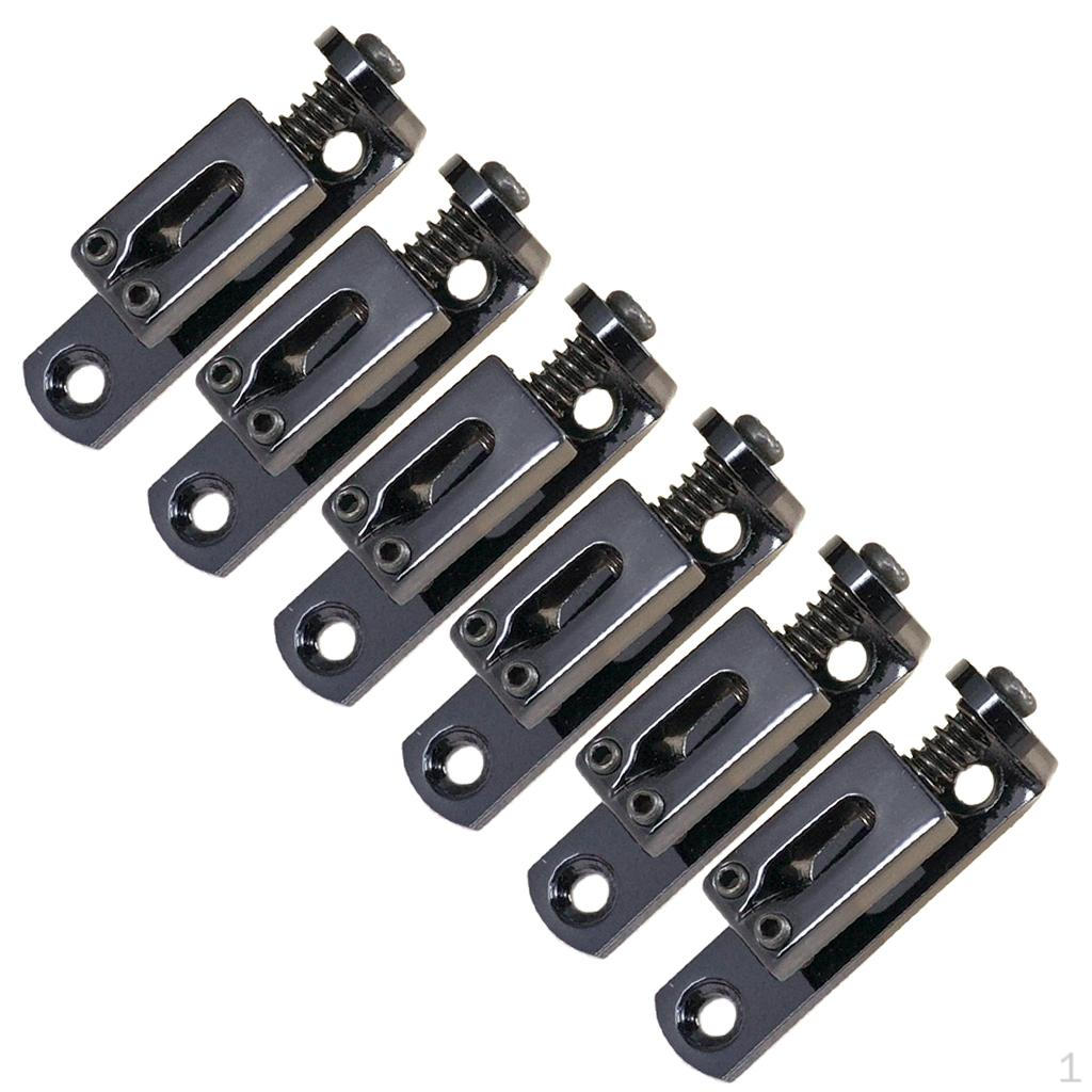 / Set Single Bridge Saddles with Wrench for 6 String Guitar Parts