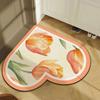 Heart-shaped Entrance Mat Ins Style Entry Door Floor Mat Non-slip and Stain-resistant Foyer Absorbs Water and Rubs Feet Home Door Carpet