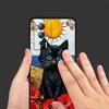 Мультяшный Милый Кот Для Xiaomi Redmi 12 13C 12C 13 10C 9T A2 9A 9C 7A Note 10S 8T 10 9 8 Pro 4G 5G Черный Чехол для Телефона