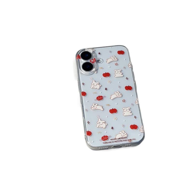 Прозрачный чехол Apple Rabbit для iPhone 17, 17 Pro Max, 16, 15, 14, 13, 12 Pro, 11 - Креативный дизайн с точными вырезами