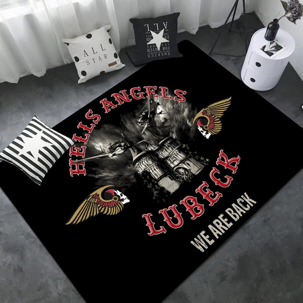 Hell Angels Винтажный Коврик для Двери Мотоцикл Нескользящие Коврики для Ванной Туалета Ковер в Спальню Нордический Домашний Декор