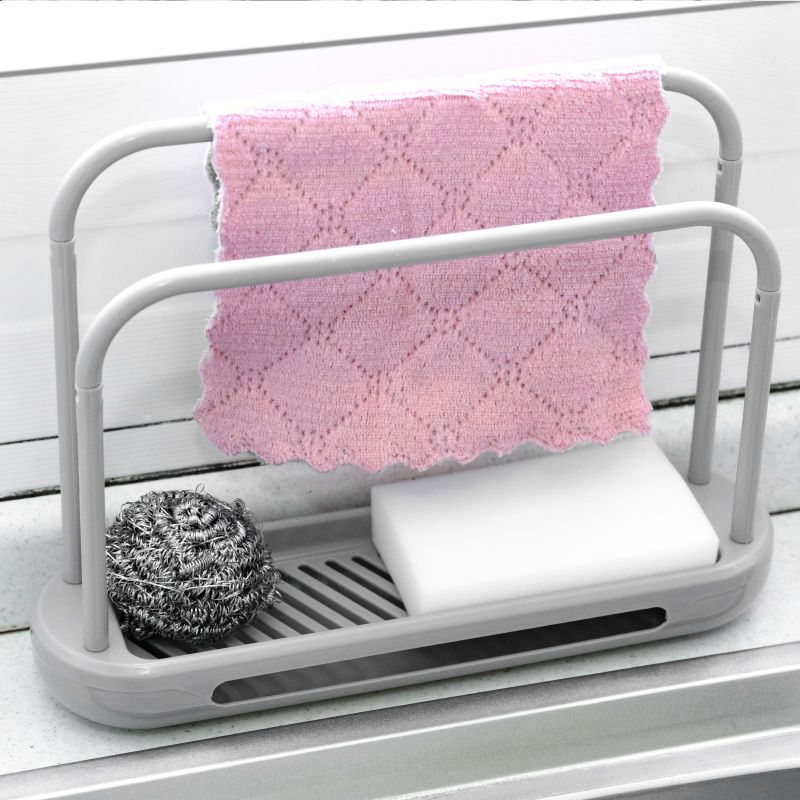 Бытовая полка для тряпок, кухонные принадлежности, столешница, дренажная стойка для чистки, стеллаж для хранения раковины, бытовая большая полка для хранения губки