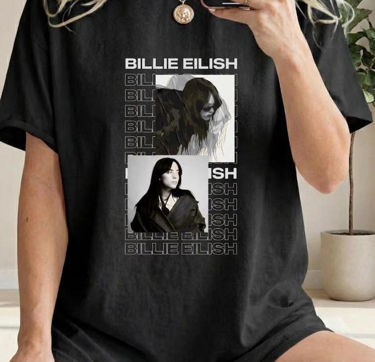 Графическая футболка Billie Eilish Винтажная футболка для фаната музыки
